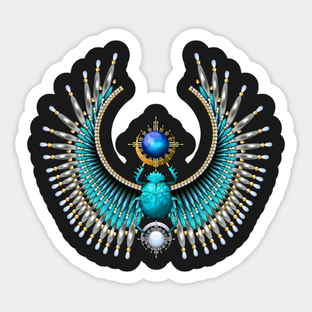 Egyptian Scarab 01 Sticker by NaumaddicArts